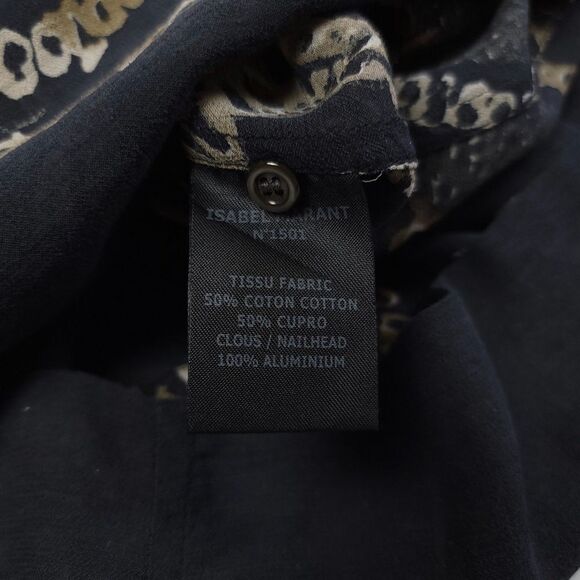 ISABEL MARANT Nimazu Studded Kaftan Tunic Midi Dress Black Chain Print Indie 4 - Picture 12 of 12